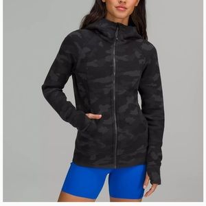 Lulu Lemon Scuba Full-Zip Hoodie Black Camo